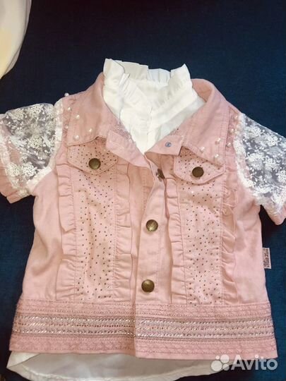 Пиджак с блузкой для девочки