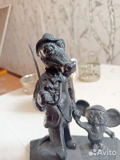 Статуэтка металл Чебурашка и Гена