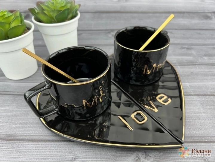 Чашка с блюдцем love