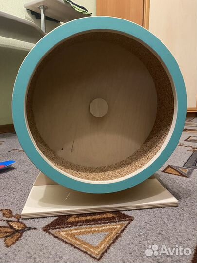 Деревянное колесо для грызунов 30см