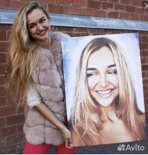 Портрет на холсте по фото на заказ