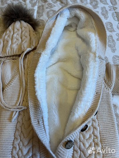 Комбинезон вязаный для новорожденных