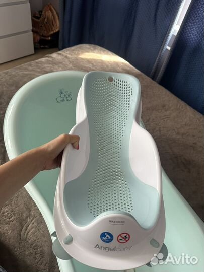 Ванночка для купания с термометром и горка