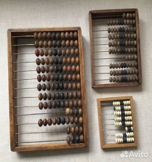 Счеты деревянные СССР, б/у, 40-70-х годов