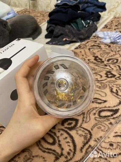 Стакан с трубочкой и крышкой для коктеля