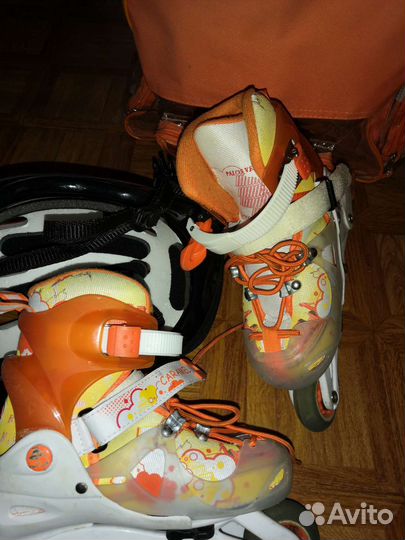 Роликовые коньки детские раздвижные с защитой