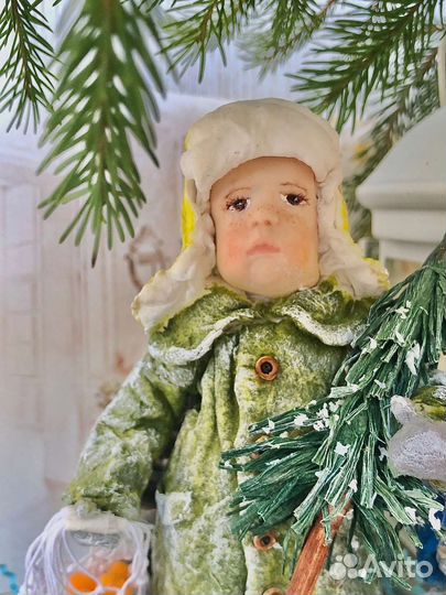 Ватные елочные игрушки новые