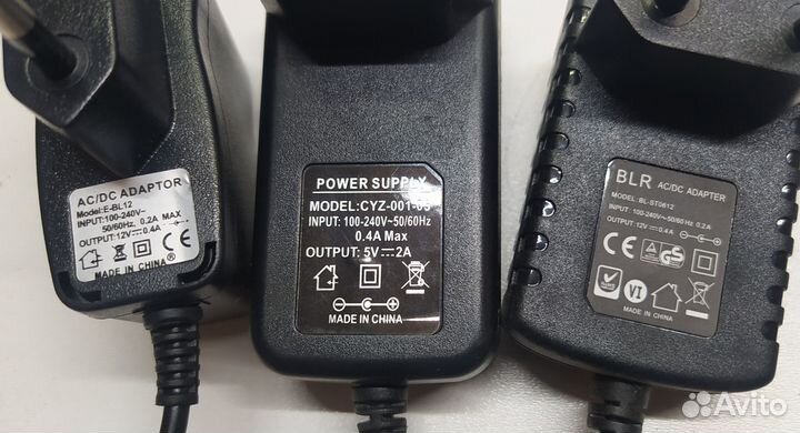 Блоки питания 5v,9v,12v,19v,24v,48v на разные токи