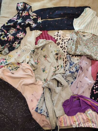 Вещи на девочку 110-116 рост пакетом