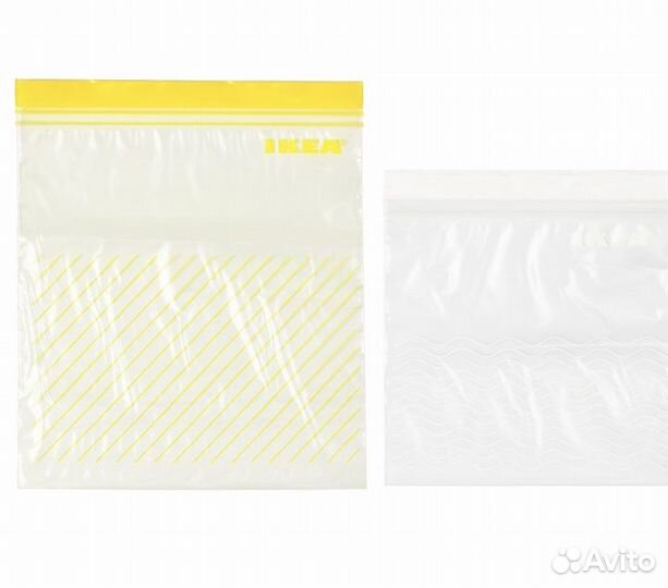 Istad истад Пакет закрывающийся,желтый/белый IKEA