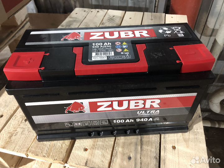 Аккумулятор автомобильный Zubr 100 а/ч