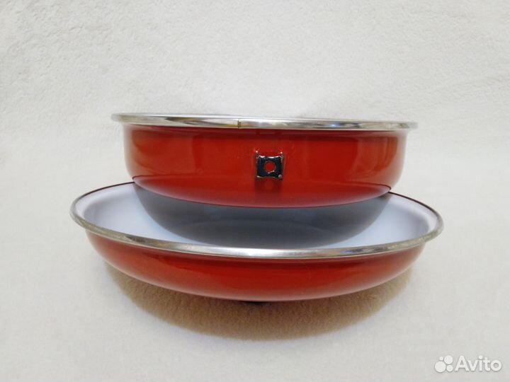Сковорода эмалированная сотейник с крышкой