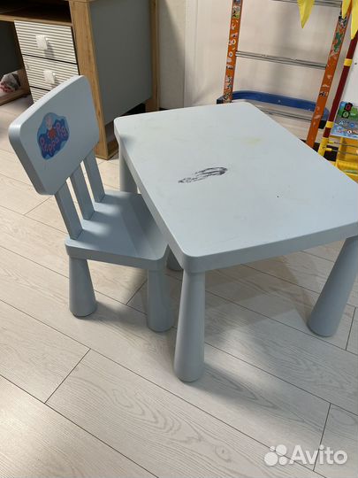 Детский стол и стул IKEA