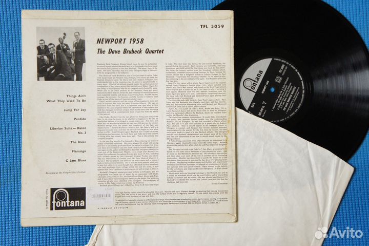 Dave Brubeck Quartet - Newport 1958 -UK-1959-LP