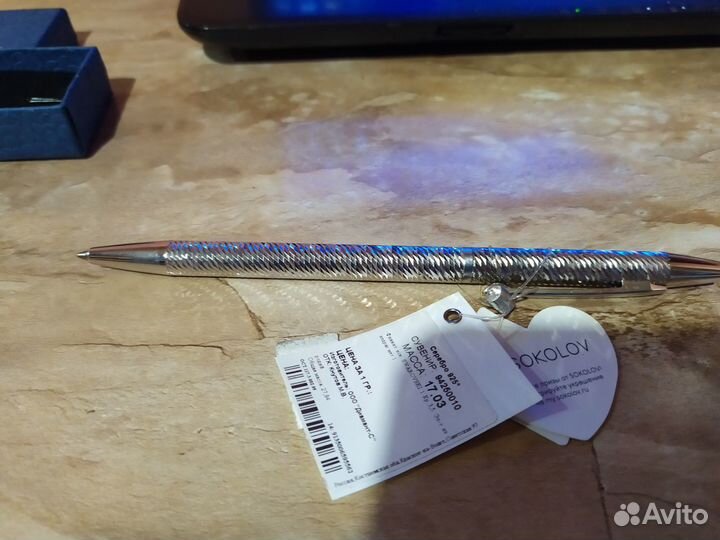 Ручка подарочная sokolov серебряная с фианитом