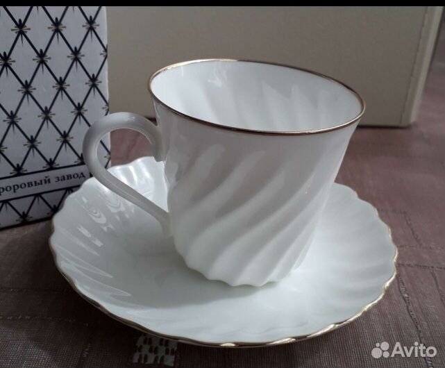 Кофейная пара лфз костяной фарфор