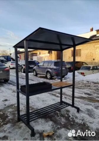 Мангальная зона с крышей