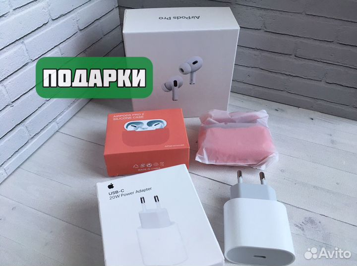 Airpods pro 2 чип airoha + чехол + блок