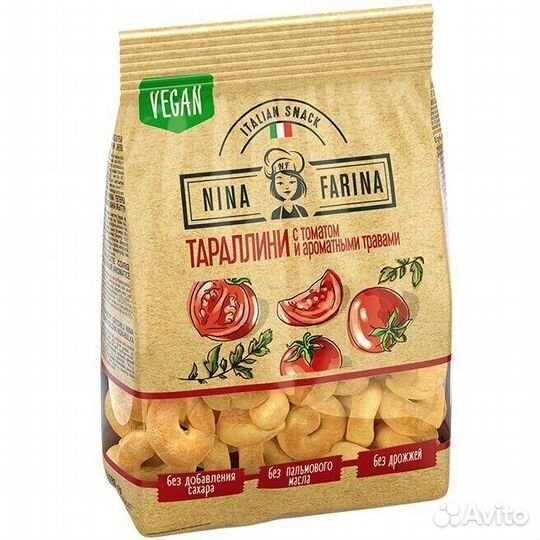 Тараллини Nina Farina с Томатом и Травами 180г