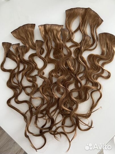 Натуральные волосы для наращивания на клипсах