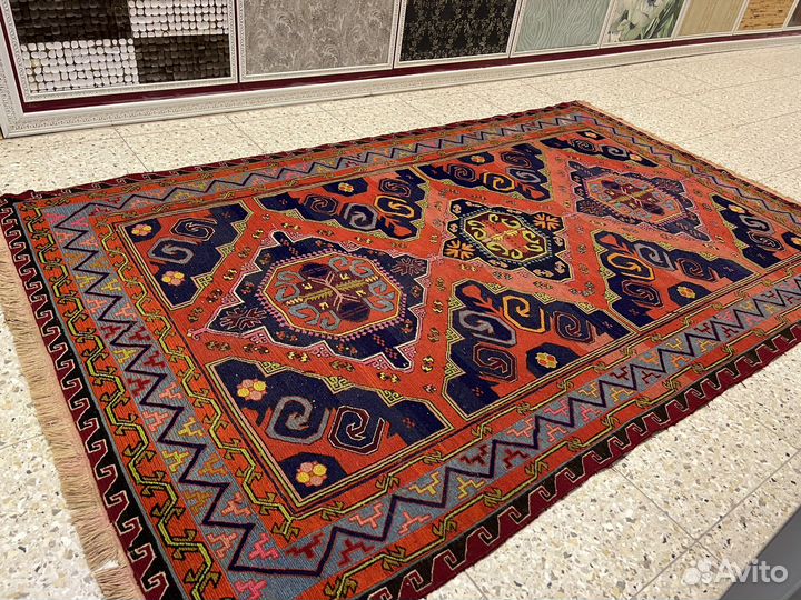 Ковер-Сумах русной работы. Шерсть. Винтаж