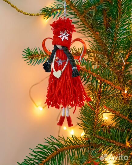 Кукла новогодний ангел. Елочная игрушка