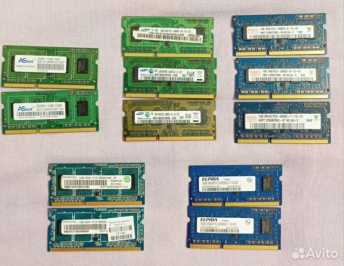 Память 1gb ddr2 ddr3 so-dimm