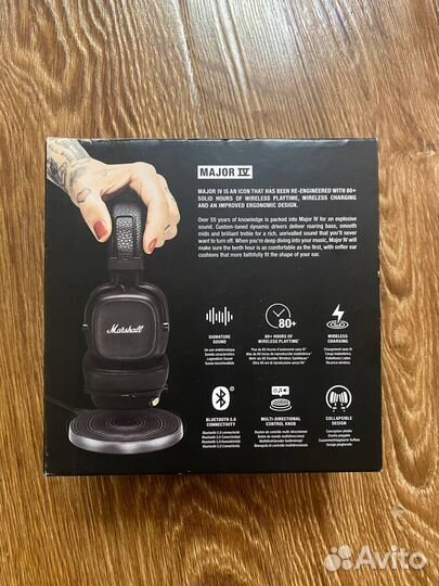 Bluetooth-гарнитура Marshall Major IV черный