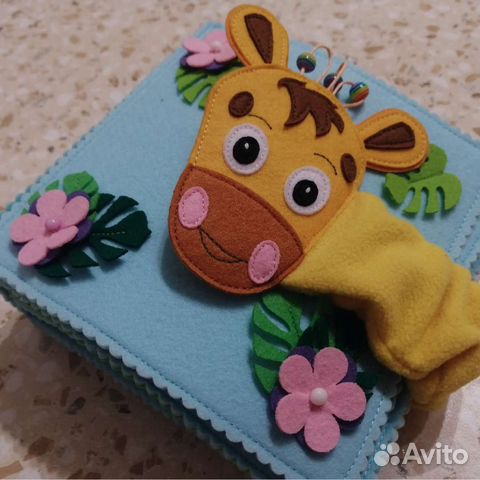 Развивающая книга из фетра экзотика для малышей