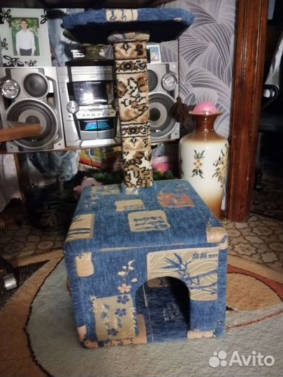 Домик-когтеточка для котиков. Новый