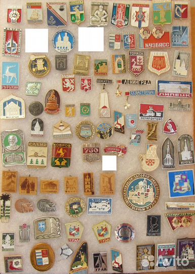 Значки города, гербы городов СССР