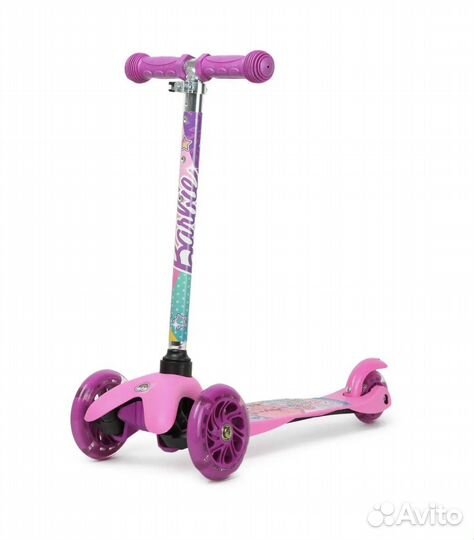 Самокат детский трехколесный barbie