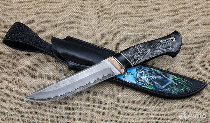 Премиум нож Барракуда ламинация S 390 в крученом д