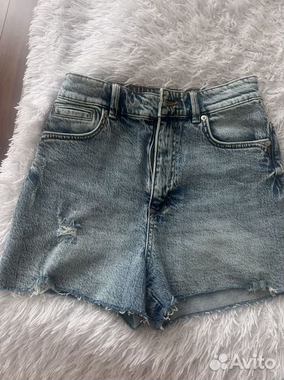 Джинсовые шорты zara 38