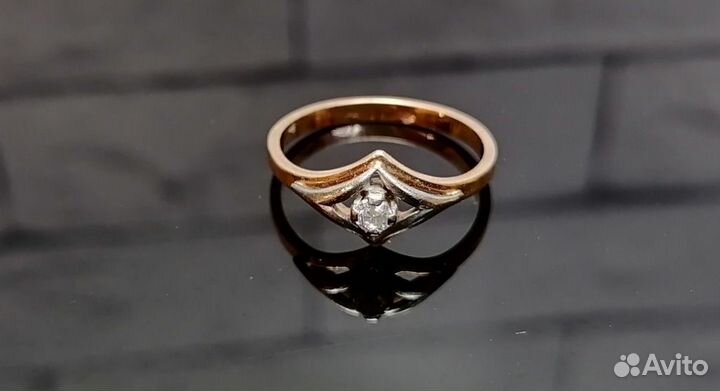 Золотое кольцо 583 пробы массой 1.75 грамма(16.5)