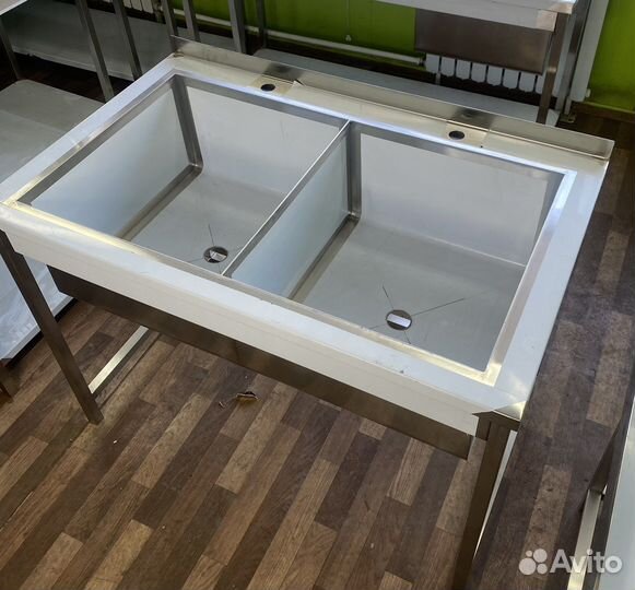 Ванна моечная двойная 115х70