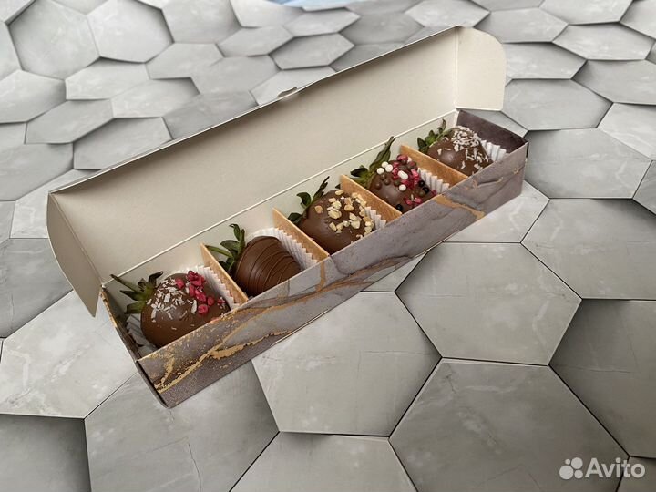 Клубника в шоколаде/Сладкий презент/Набор из 5