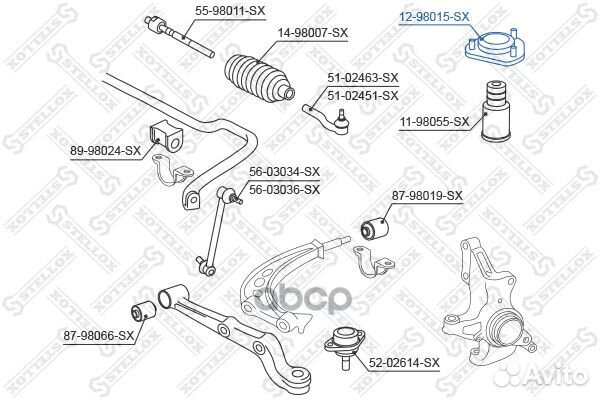 Опора амортизатора переднего Toyota Previa all