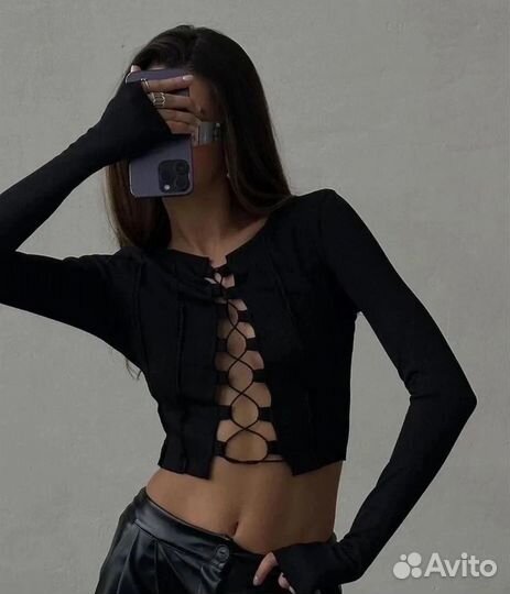 Топ на шнуровке