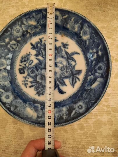 Старинное блюдо фарфоровое Кузнецова