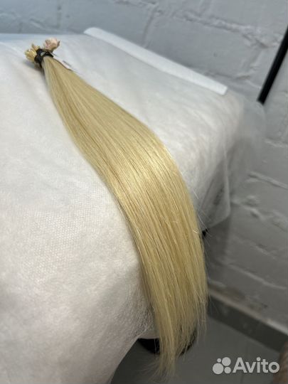Волосы натуральные для наращивания блонд 35см