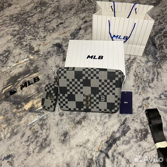 Сумка ю MLB Checkerboard Crossbody Bags Оригинал