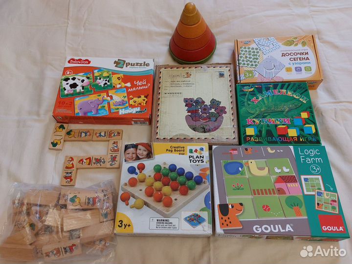 Развивающие игры от2 до 6 лет,Шуша,Goula,Plan Toys