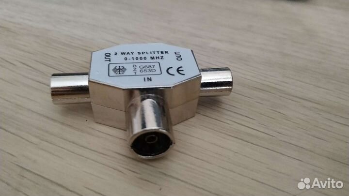 Переходник для кабеля (антенны) тв и интернет