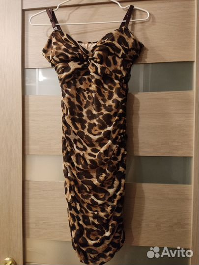 Платье леопардовое