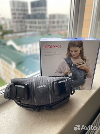 Babybjorn denim серый эргорюкзак