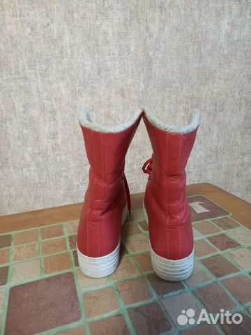 Берцы-ботинки зимние женские 38 р. Красные