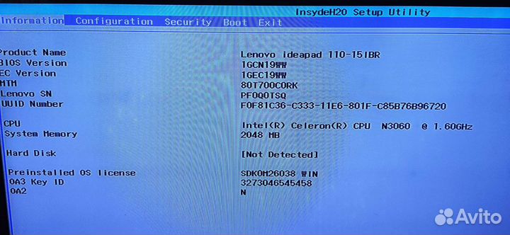 Lenovo IdeaPad 110-15IBR (CG520 NM-A804 REV:1.0)