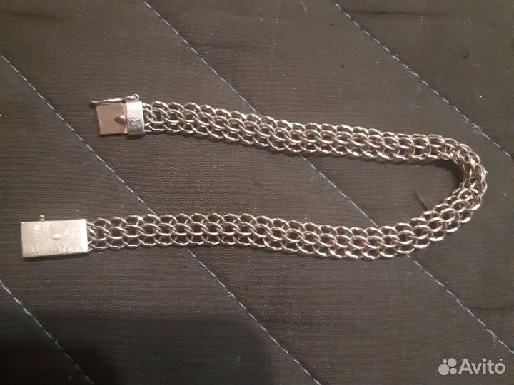 Мужской золотой браслет плетение итальянка