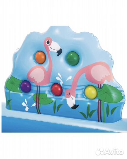 Детский надувной бассейн с горкой новый